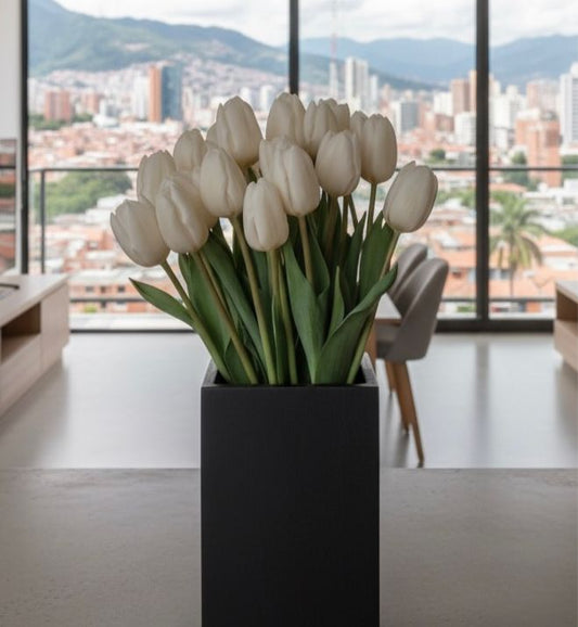 Tulipanes Ultra Realistas Blancos
