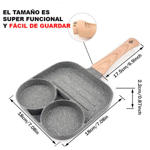 Sartén Antiadherente Multiusos 3 En 1